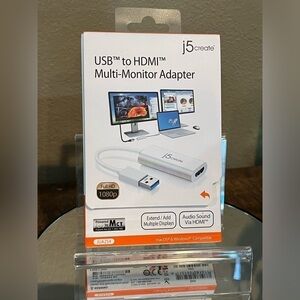 J5Create USB to HDMI Multi-Monitor Adapter, new!